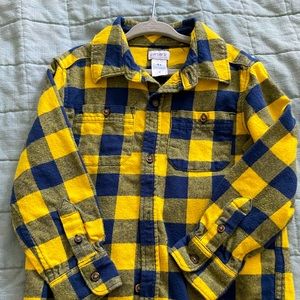 Carters 4t flannel button up shirt. Worn once, smoke free home